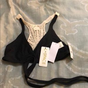 L space by Monica Wise black bikini top